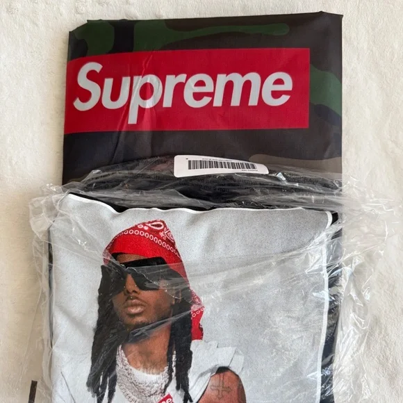 New! Supreme Playboi Carti Tee, Black, size M -- Laundry Bag included - Picture 6 of 9